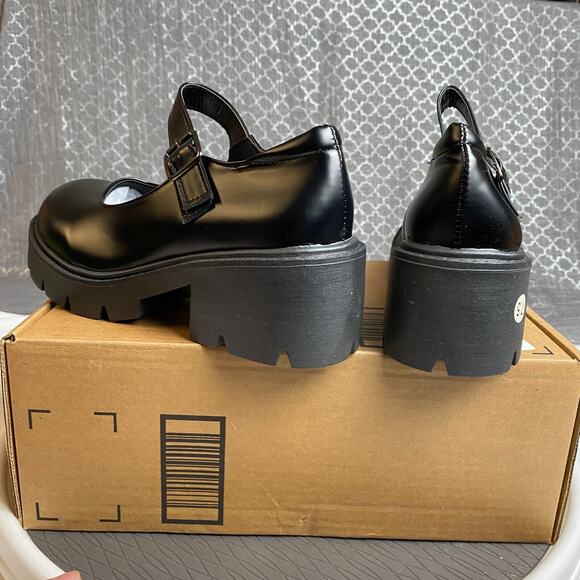 Mary Jane Chunky Platform Shoes Womens 7.5 Gothcore Y2K Grunge Coquette - Picture 4 of 11